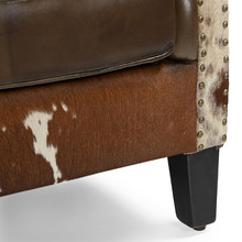Yelle Buffalo Leather & Cowhide Armchair